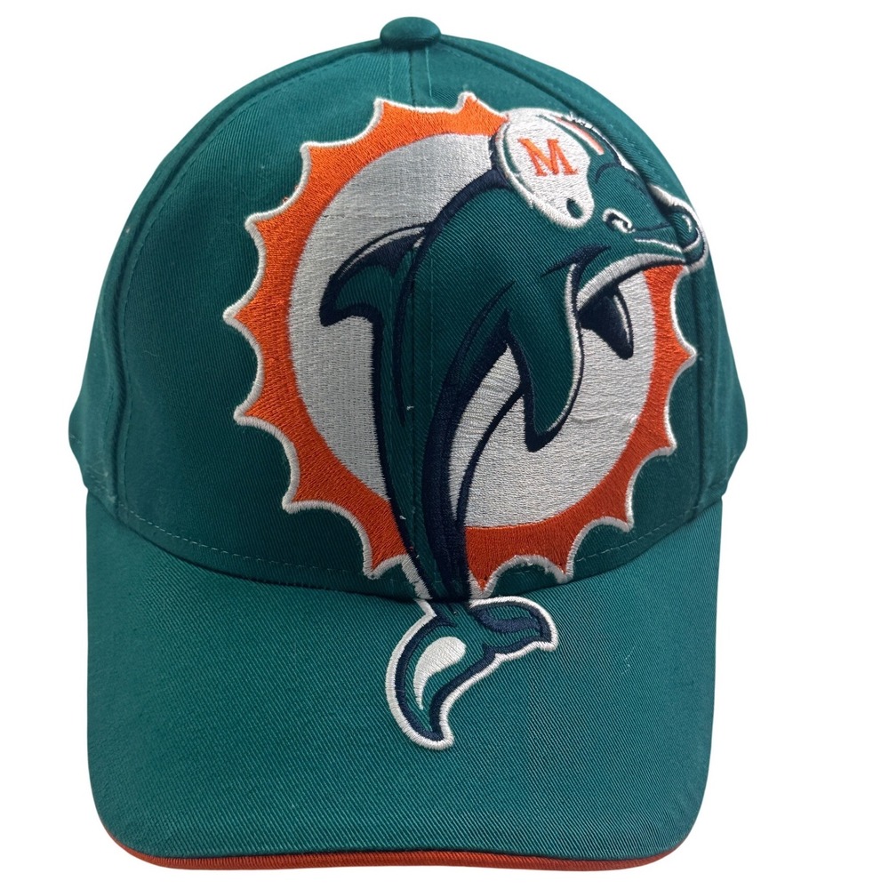 Reebok Miami Dolphins NFL Hat Aqua Teal Orange Adjustable Strapback Cap Cotton